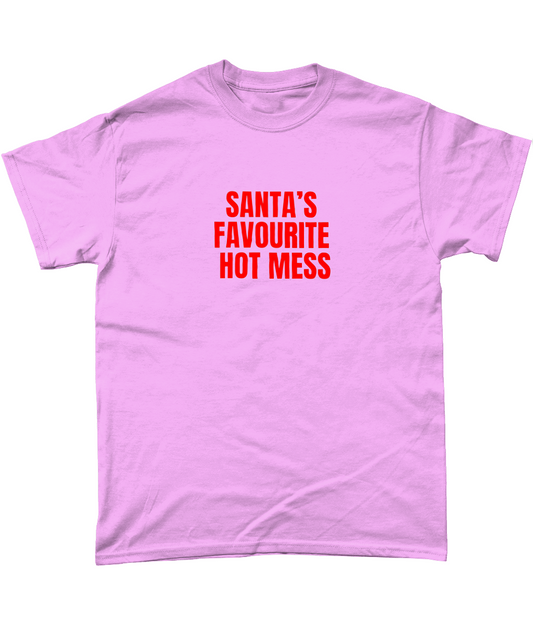 Santa's hot mess Christmas T-Shirt | Funny Christmas tops for Women | Y2k aesthetic Christmas tops | Trendy Christmas T-Shirts