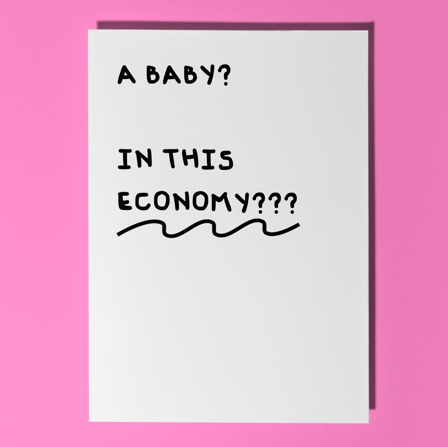 funny baby shower card