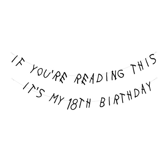 If you're reading this It's my 18th Birthday banner