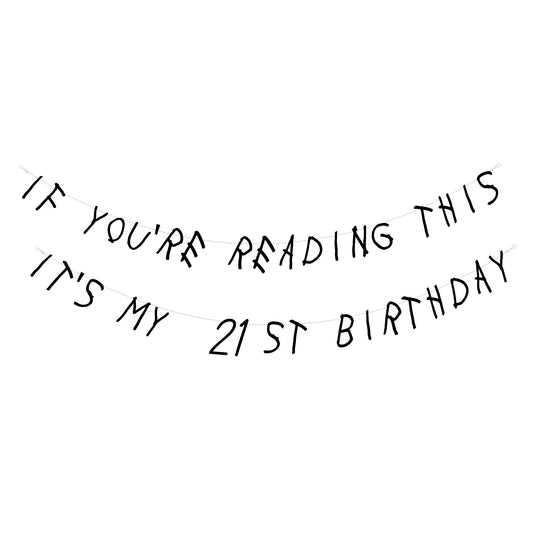 If you're reading this It's my 21st Birthday banner