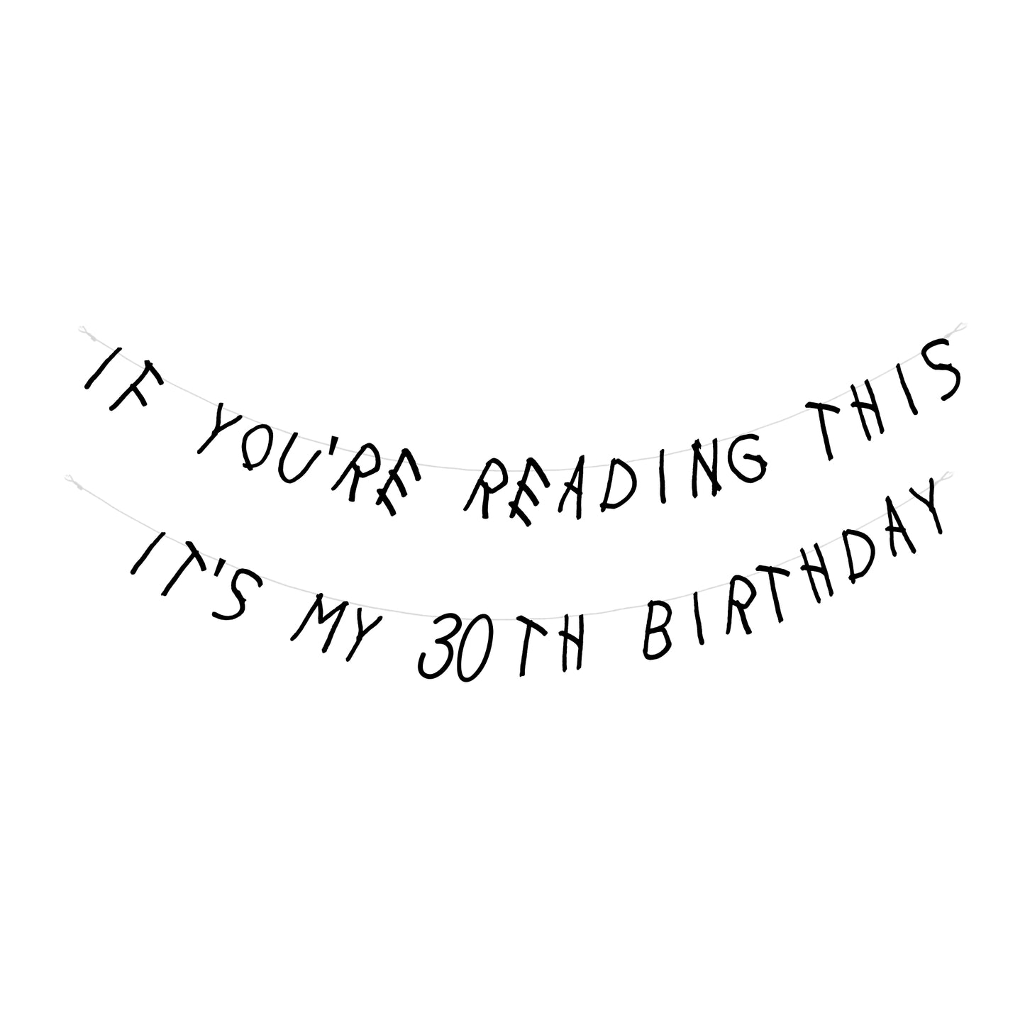 If you're reading this It's my 30th Birthday banner