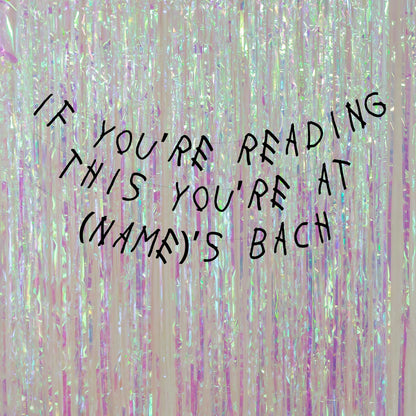 Personalised if you're reading this bach banner