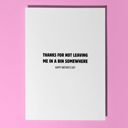 In a bin card
