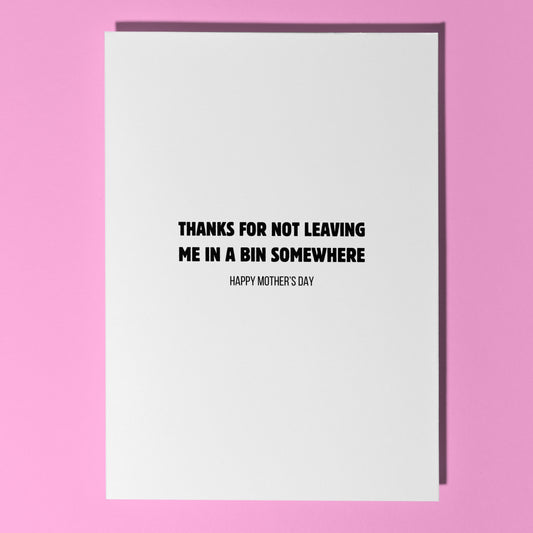 In a bin card