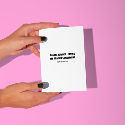 In a bin card