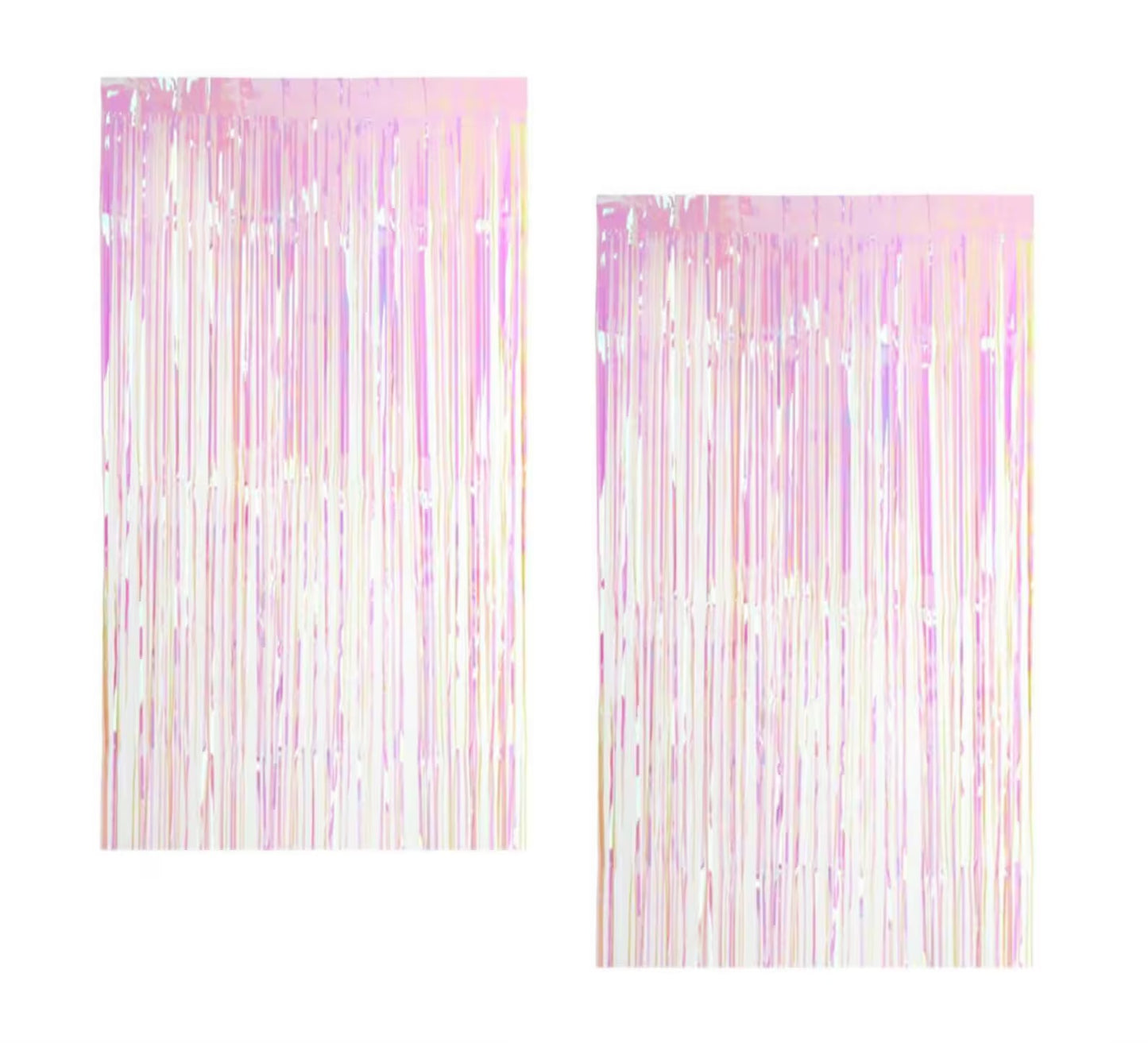 2 pack - Iridescent foil curtain backdrop