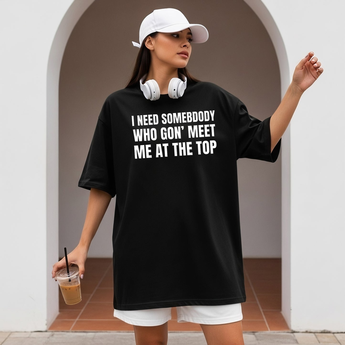 At the top | Drake tee