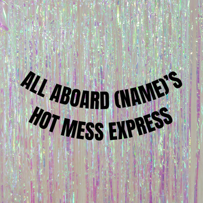 Personalised hot mess express banner