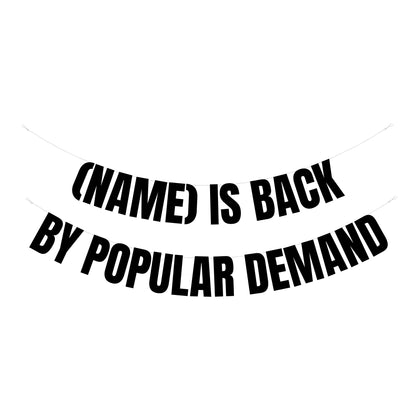 Personalised back banner