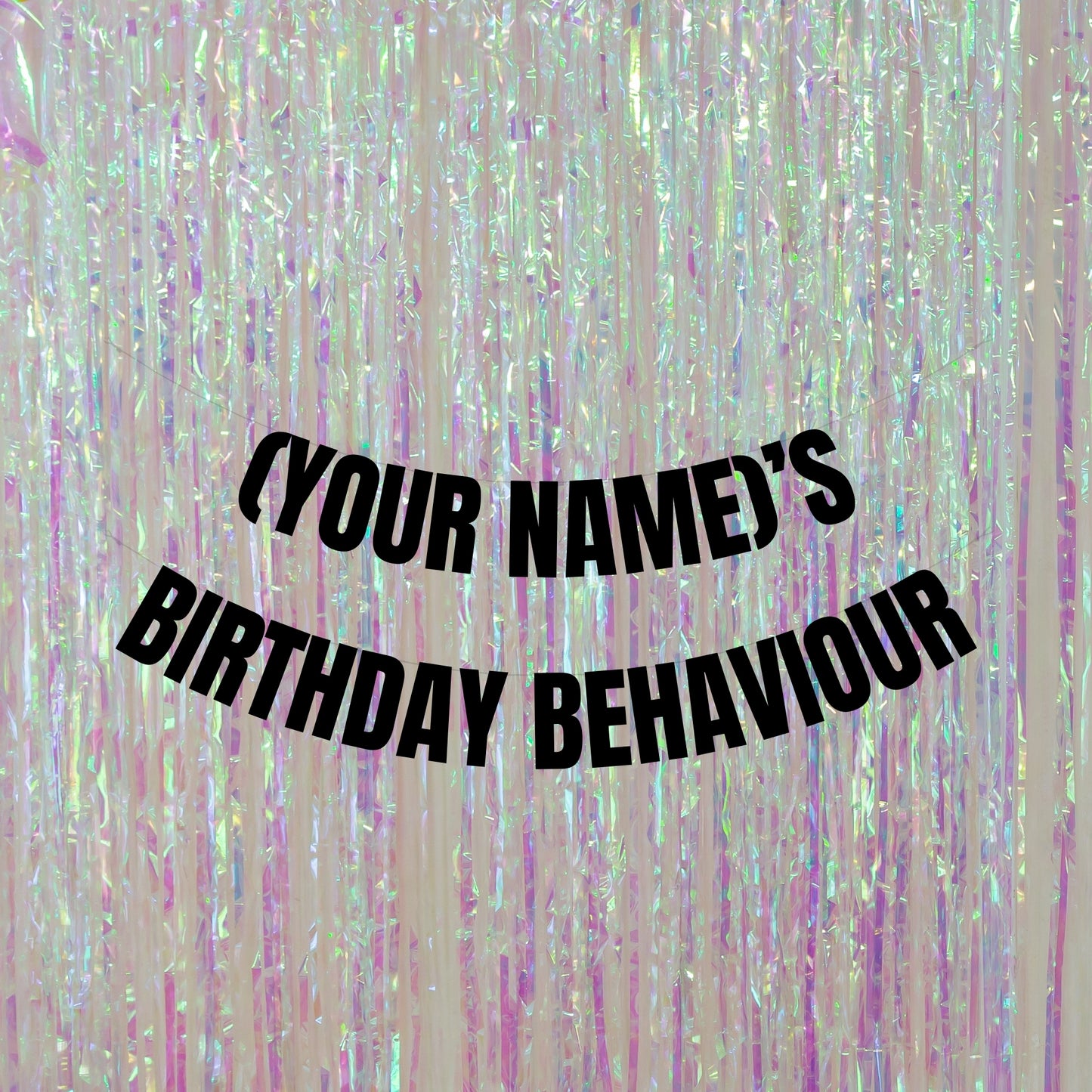 Personalised Birthday behaviour banner