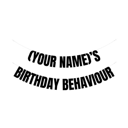 Personalised Birthday behaviour banner