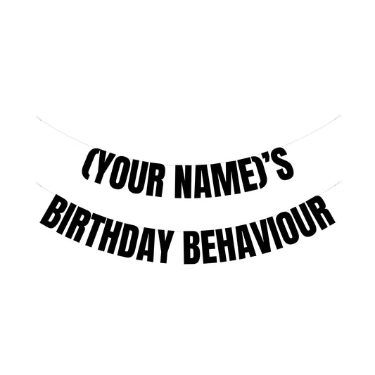 Personalised Birthday behaviour banner