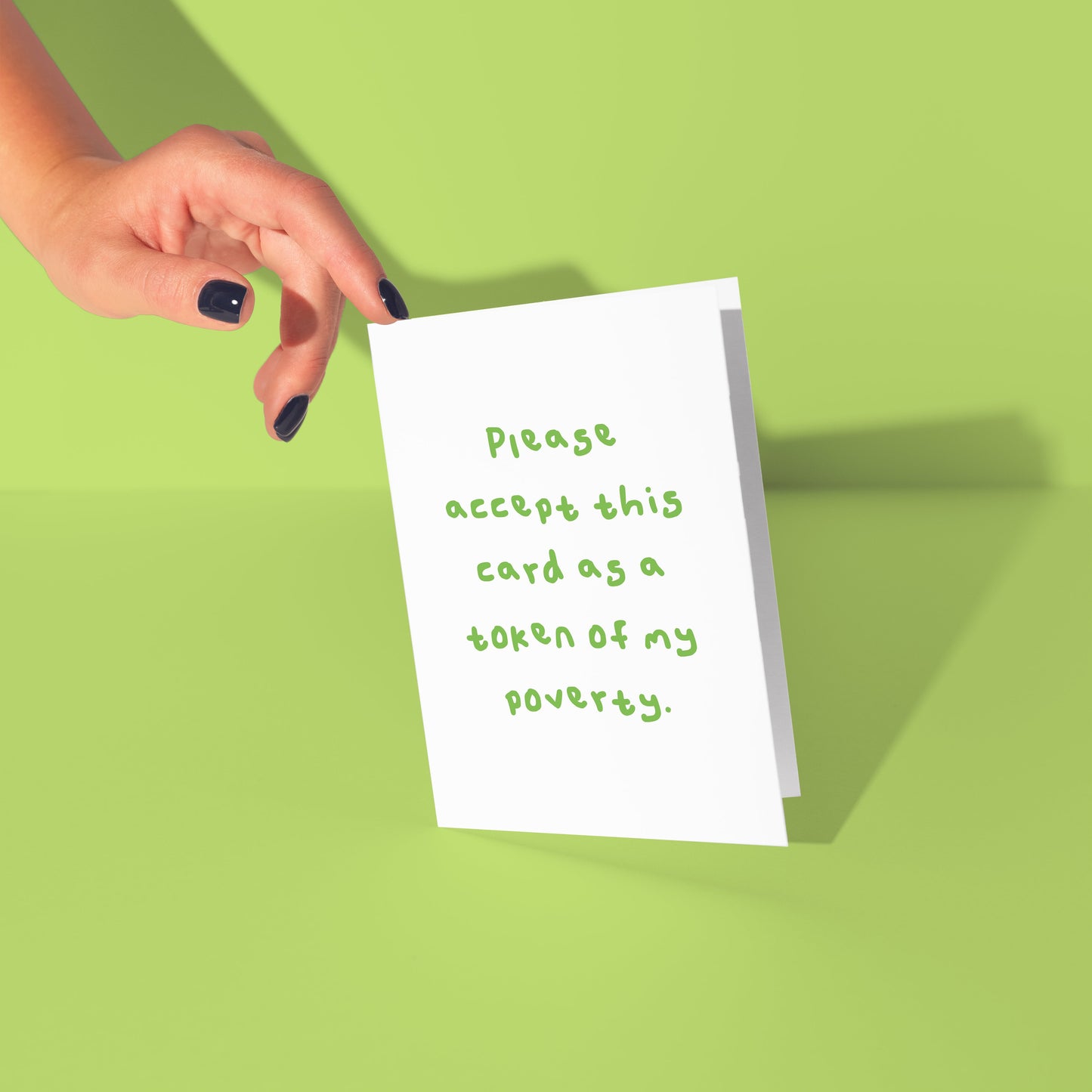 Token of poverty card