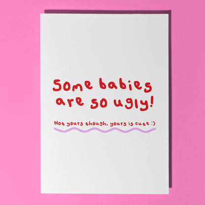 funny baby shower card