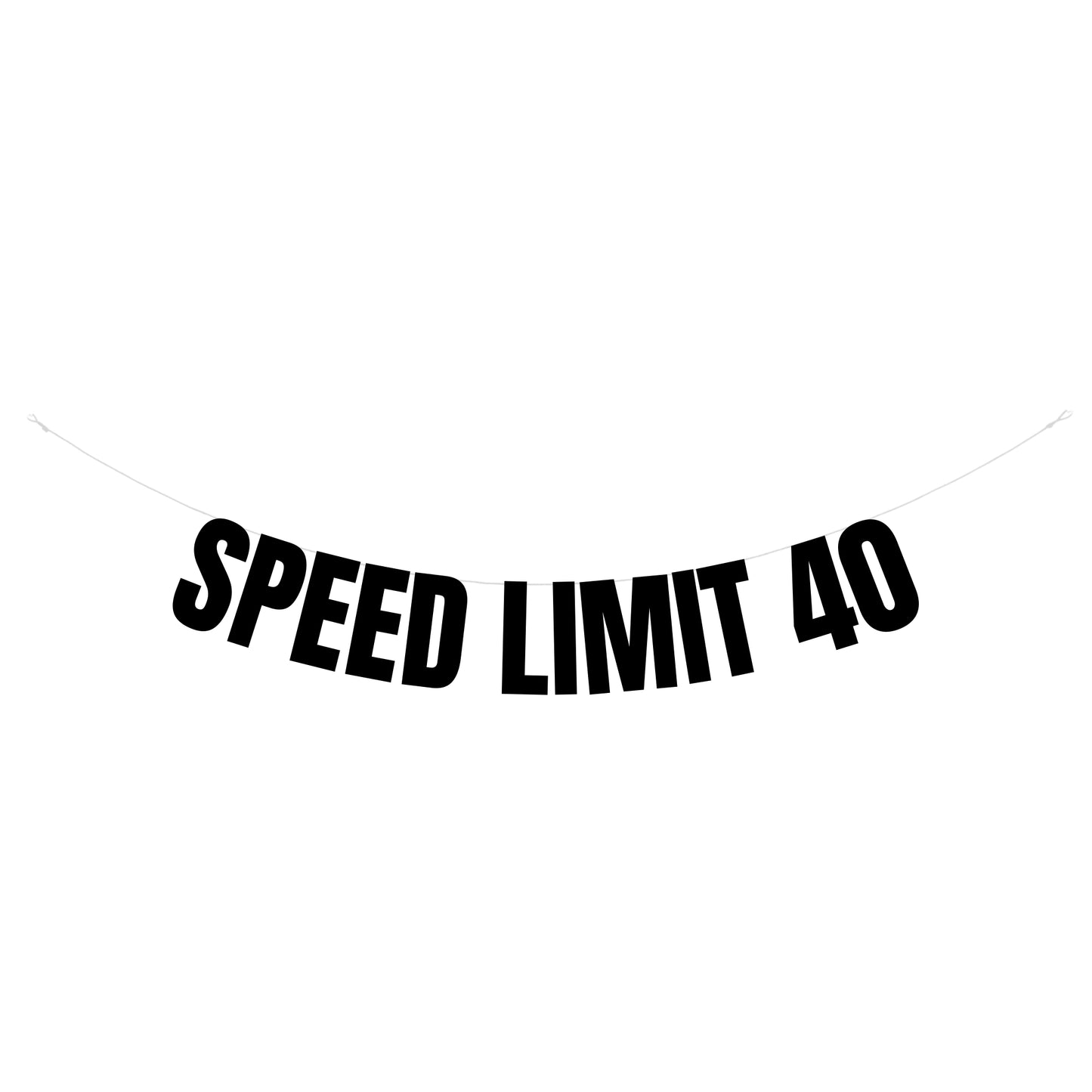 Speed limit 40 banner