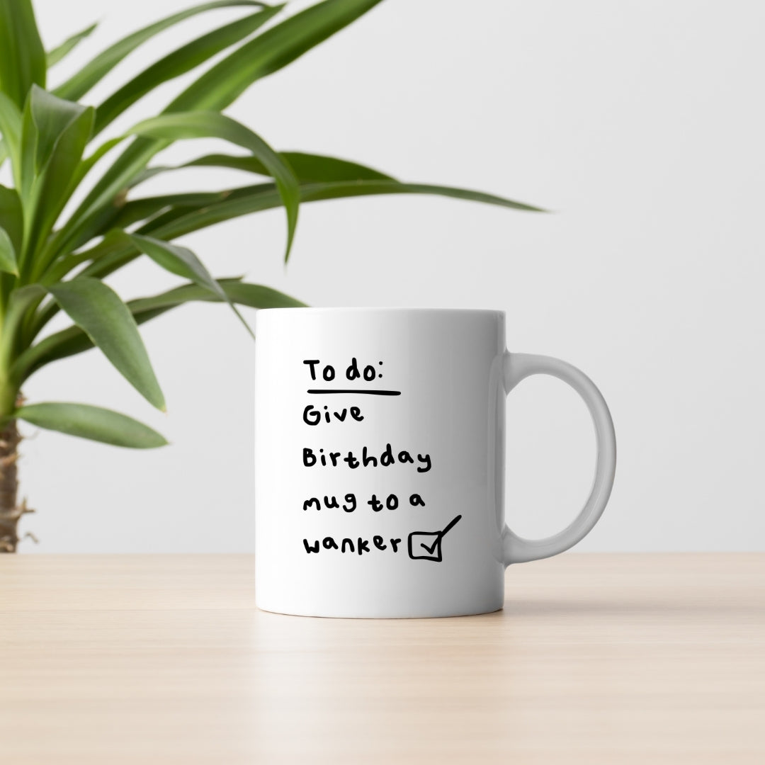 Birthday wanker mug