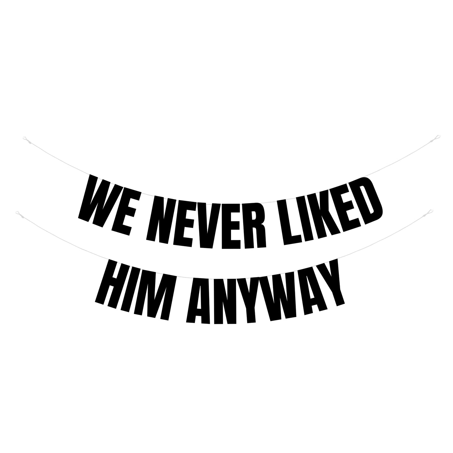 We never liked him anyway banner