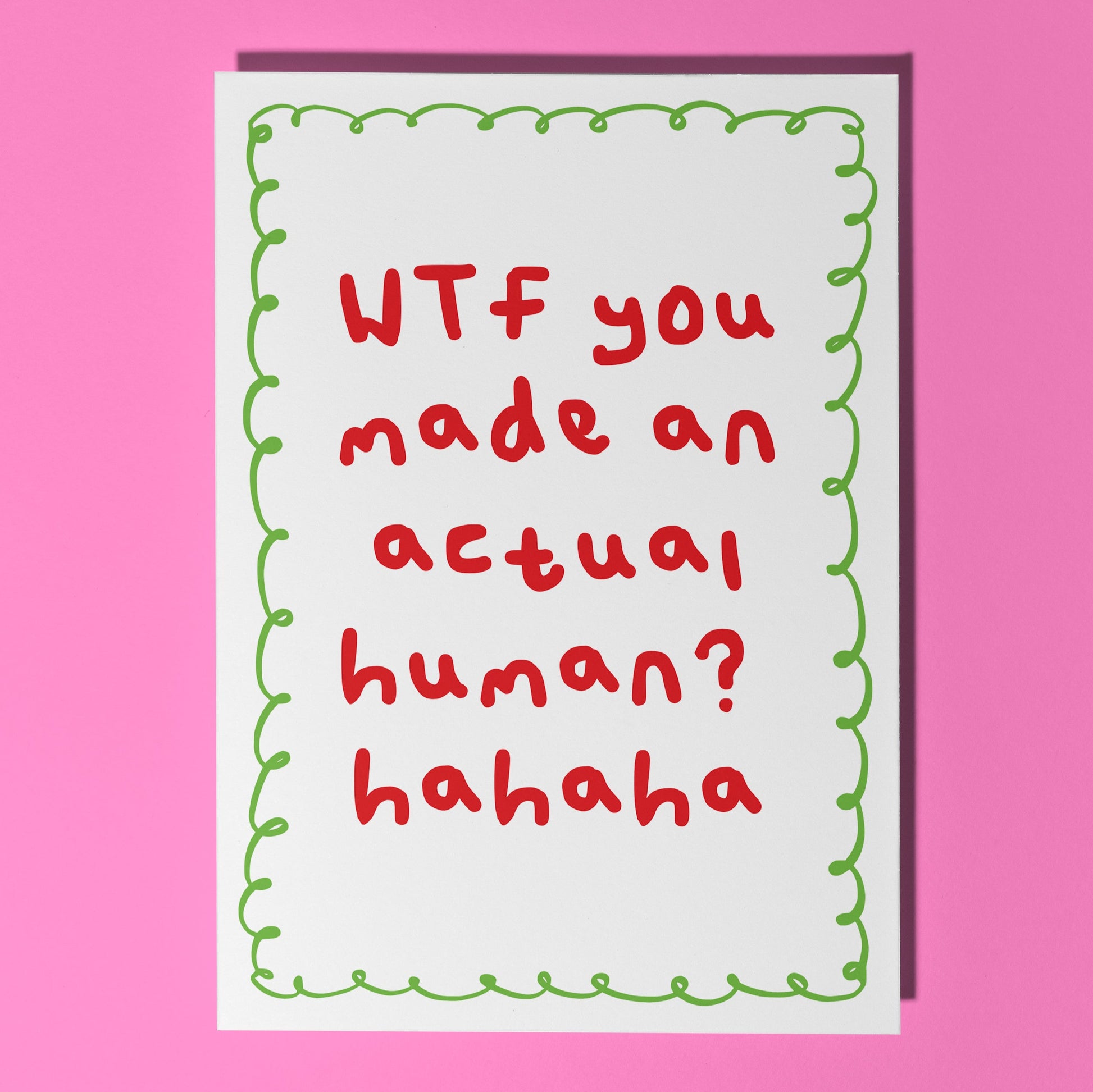 funny baby shower card