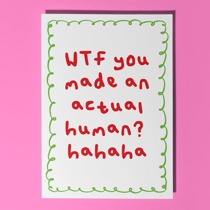 funny baby shower card